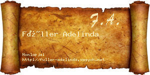 Füller Adelinda névjegykártya